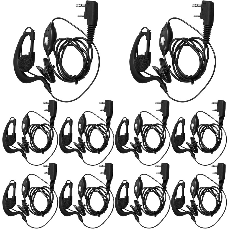Wired Earphone Mic - 10 szt. Słuchawka do Walkie Talkie