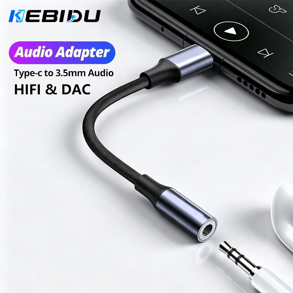 Adapter audio KEBIDU Type C na – Audiophile Headphone Wired recenzja i cena