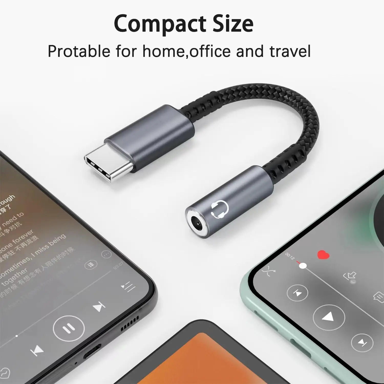 Adapter audio KEBIDU Type C na – Audiophile Headphone Wired recenzja i cena