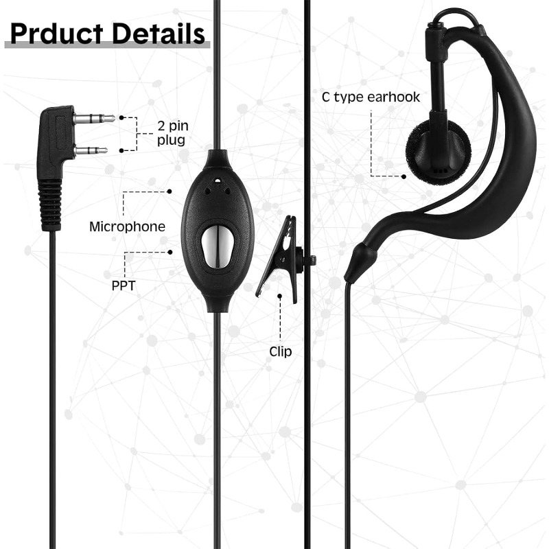 10 szt. Słuchawka do Walkie Ta – Wired Earphone Mic recenzja i cena